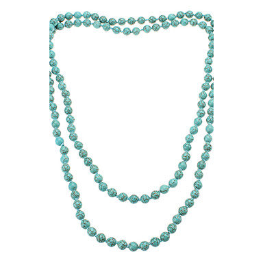 Round Bead Turquoise Long Type Necklace 517012 2018 – $5.99