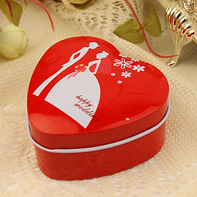 Heart-shaped Tins Favor Holder With Favor Boxes Favor Tins and Pails-12 ...