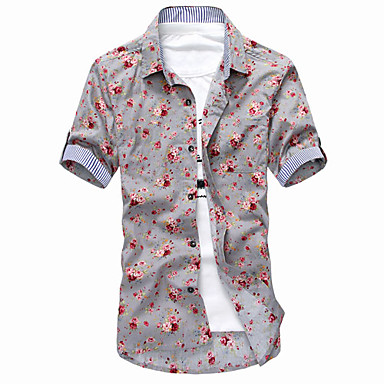 Men's Floral Print Short Sleeve Shirt(1) 638681 2018 – $18.99