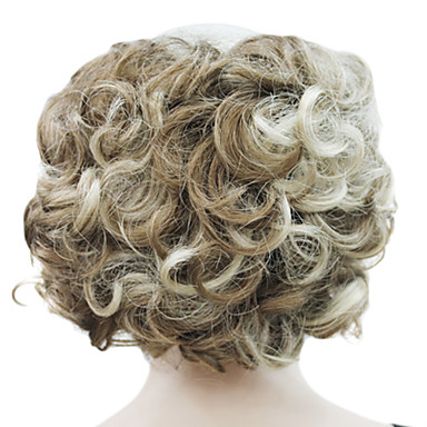 Hair Piece With Tow Combs Synthetic Mixed Color Short Hair Wraps