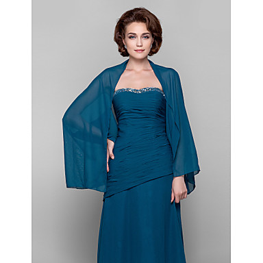 Long Sleeve Chiffon Wedding / Party Evening / Casual Women's Wrap With ...