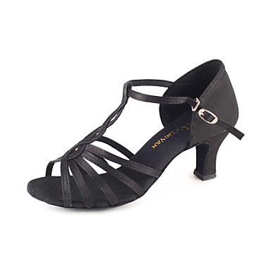 black ballroom heels