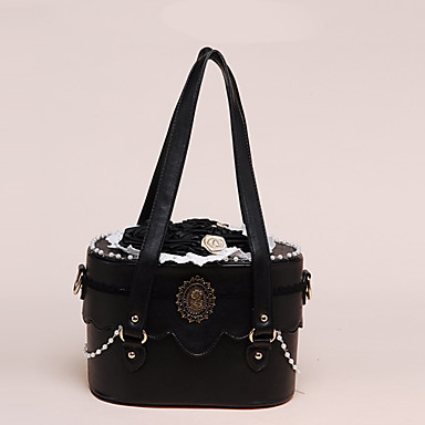59 99 Handmade Dark Roses With Pearls Pu Leather Black Gothic Bag