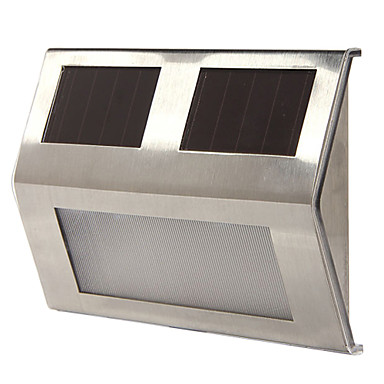 3 led white solar powered light lamp garden yard pathway walkway ...
