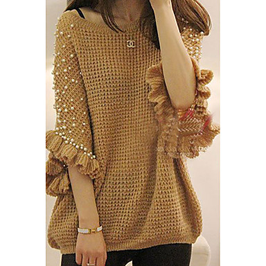 Women's Lovely Add Size Pearl Bead Sweater 974659 2018 – $39.98