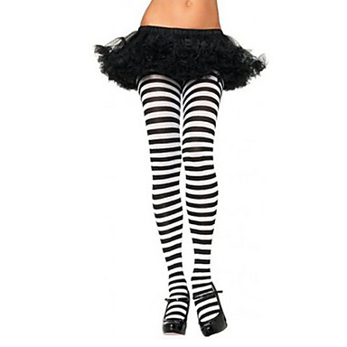 Les Nylon Halloween À Noir Femmes De Jupe Rayures Avec Bas Mini UzpqMSV