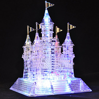 cheap Jogos &amp; Quebra-Cabeças-Brinquedos de Montar Quebra-cabeça de cristal 3D Cristal Luminoso Glitter Brilhante Arquitetura Castelo Plástico 105 pcs Crianças Adulto Para Meninas Brinquedos Dom / Música e luz