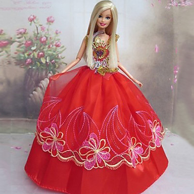 Rochie De Papusa Nuntă Pentru Barbie Poliester Rochie Pentru Fata Lui Păpușă De Jucărie 1137648 2021 9 89