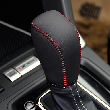 XuJi ™ Black Genuine Leather Gear Shift Knob Cover for Subaru Forester ...