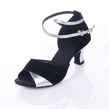 black ballroom heels