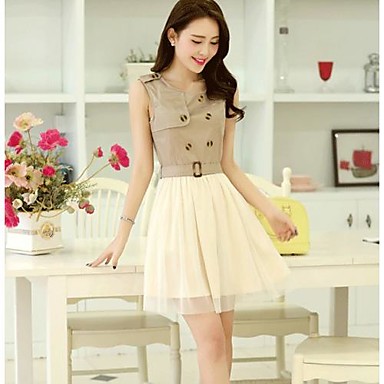 Women's Korean Style Slim Mesh Casual Mini Dress 1574001 2017 – $41.65