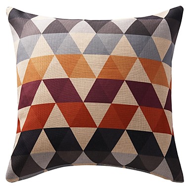 1 pcs Cotton / Linen Pillow Cover, Geometric Modern / Contemporary ...