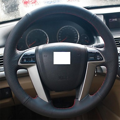 47 99 Xuji Black Genuine Leather Steering Wheel Cover For Honda Accord 8 2008 2013 Accord