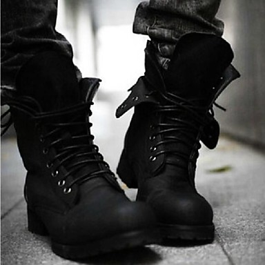 Men's Spring Fall Winter Riding Boots Fashion Boots Leatherette Office ...