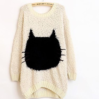 Women’s Round Neck Long Cat Sleeve Bat Type Sweater 1965488 2018 – $38.48