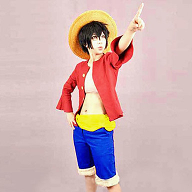 Unisex Costumes Hat Anime ONE PIECE Monkey·D·Luffy Cosplay Costume ...