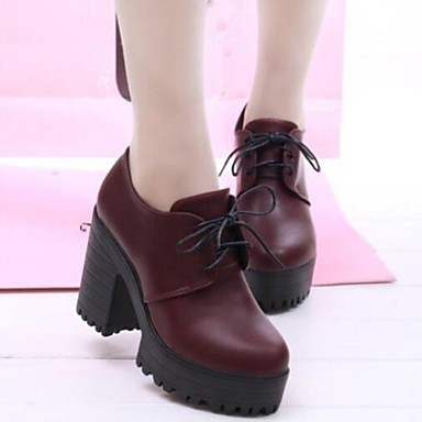 Women's Shoes Leatherette Spring / Fall Chunky Heel / Platform 5.08-10. ...