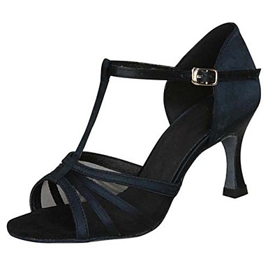 Women's Latin Shoes / Ballroom Shoes Satin Sandal Buckle Stiletto Heel ...
