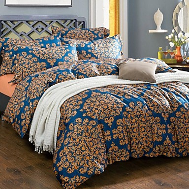 Fadfay Rustic Yellow Floral Bedding Sets European Cotton Duvet