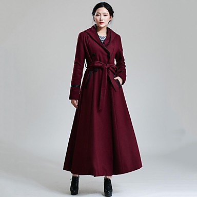 Incern®Women's OL Style Slim Long Woolen Overcoat 2294371 2018 – $120.73