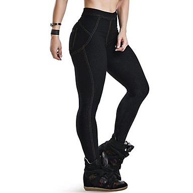 Women's High Waist Denim Jeans Sports Leggings 2644173 2018 â $24.14