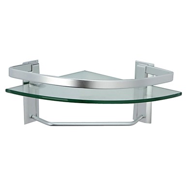 Aluminium badeværelse glashylde hjørne med hÃ¥ndklæde bar vægbeslag ... Glashylde badeværelse 80 cm