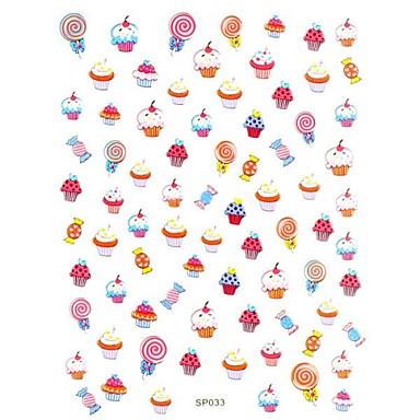 1pc New Design 3d Nail Art Stickers Nail Wraps Nail Decals Cute