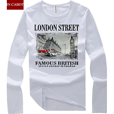 John Cabot fashion Men's Casual/Sport Print Long Sleeve Regular T-Shirts  (Cotton) 3183955 2022 – $14.03