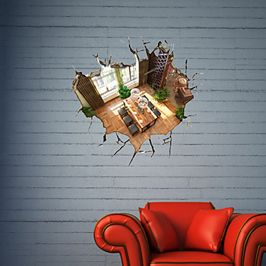 3d wall stickers vægoverføringsbilleder, stue badeværelse indretning ... Badeværelse indretning 3d