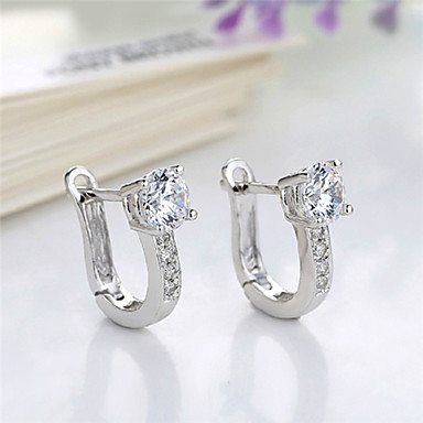 Women S Hoop Earrings Party Casual Birthstones Diamond Silver Plated Women S Hoop Earrings Party Casual Birthstones Diamond Silver Plated Jewelry Costume 3140957 2018 5 99