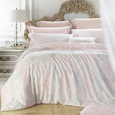 Soveværelse sæt queen king size senge sæt tencel elegant blomst ... Soveværelse sæt