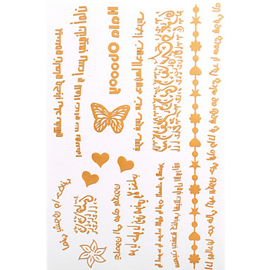 1pc long necklace bracelet gold tattoos temporary tattoos sticker 1pc long necklace bracelet gold tattoos temporary tattoos sticker