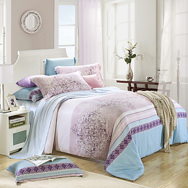 Soveværelse sæt queen king size senge sæt tencel elegant blomst ... Soveværelse sæt