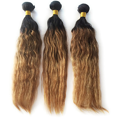 Ombre Virgin Hair Brazilian Natural Curly Hair Extensions 3