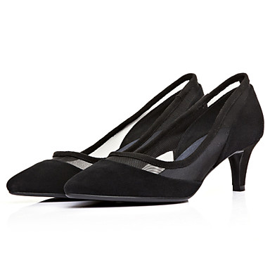 Women's Shoes Suede Kitten Heel Heels/Pointed Toe/Closed Toe Pumps