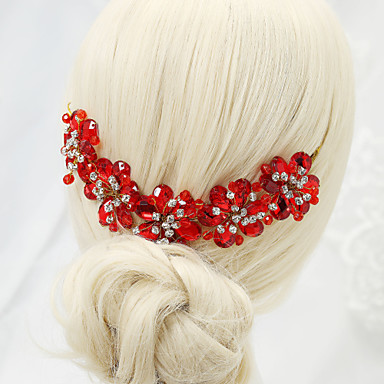 Women S Elegant Rhinestone Alloy Hair Combs Wedding Party 4846250