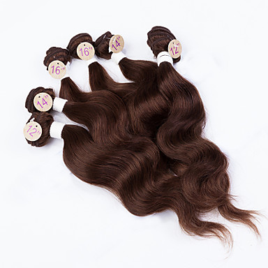 Evet Brazilian Hair Virgin Weave Color 4 Dark Brown Body Wave