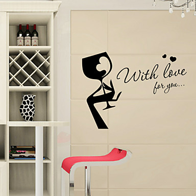 Med kærlighed til dig pvc wall stickers køkken boligmontering ... Køkken wallstickers