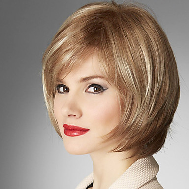 46 99 Human Hair Wig Straight Short Hairstyles 2019 Straight Capless Dark Brown Dark Auburn Beige Blonde Bleach Blonde Auburn Brown Bleach