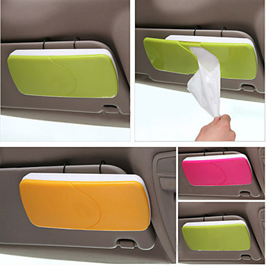 Leather Q Auto Car Sun Visor Tissue Box Accessories Holder Paper Napkin Clip