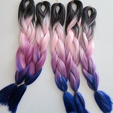 24inch 100grams Xpression Snythetic Long Hair Ombre Four Color