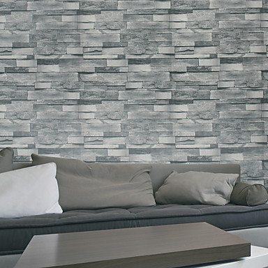 Haokhome Modern Faux Brick Wallpaper Roll Gray Stone Realistic Haokhome Modern Faux Brick Wallpaper Roll Gray Stone Realistic Paper Room Kitchen Wall Decoration Covering 4886787 2018 48 99