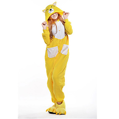 2299 Déguisement Combinaison Adulte Renard Polaire Pyjamas Kigurumi Pour Homme Et Femme Jaune Noël Halloween Carnaval Animal Cosplay Costumes