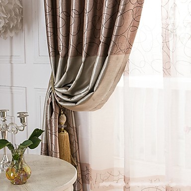 Modern Blackout Curtains Drapes Two Panels Living Room Curtains