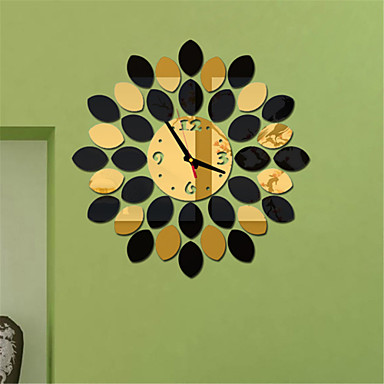 Square Wall Acrylic Crystal Mirror Clock Tv Background Wall Acrylic Crystal Mirror Clock Tv