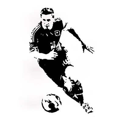 Soccer Football and Famous Soccer Players Wall Stickers Sports Wall ...