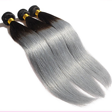 3 Pachete Păr Brazilian Drept 10a Păr Virgin Ombre Ombre Umane