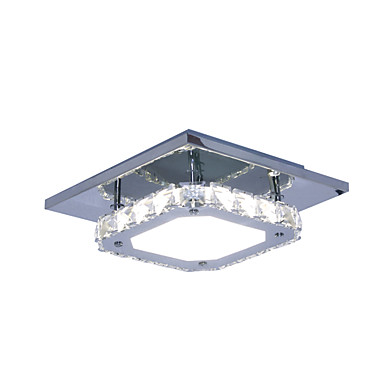 46 54 Umei Op Plafond Bevestigd Neerwaartse Belichting Chroom Metaal Kristal Led 90 240v Lamp Inbegrepen Geintegreerde Led