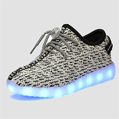 baratos Sapatos de Criança-Unisexo LED / Conforto / Tênis com LED Tule Tênis Little Kids (4-7 anos) / Big Kids (7 anos +) Cadarço / LED Cinzento / Rosa / Azul Primavera / Outono / Borracha