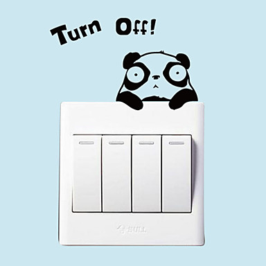 DIY Fashion Panda Turn Off Light Switch Stickers PVC Removable ...